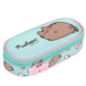 Ovalni peresnica s Pusheen mačko v turkizni barvi, 23 cm