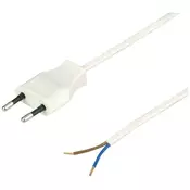 REV Kabel Euro plastični H03VVH2-F 2x0\,752 2m bele barve REV 0505624555 tok priključni kabel bela 2 m, (20519228)