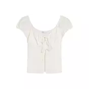 Bershka Bluza pegasto bela