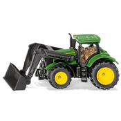 Siku traktor John Deere sa crnim prednjim utovarivacem