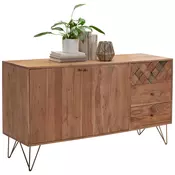 KOMODA 145/80/45 cm boja akacije, bronzana
