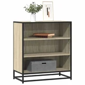 Vidaxl Komoda sonoma hrast 68x35x76 cm inženirski les in kovina