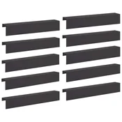 vidaXL Pokrivni profil za vrtno obrobo 10 kos 100 x 20 x 15 cm Jeklo