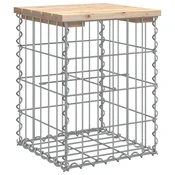 Vidaxl Vrtna klop gabion 33x31x42 cm trdna borovina