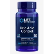 Life Extension Uric Acid Control, dodatek za zmanjšanje sečne kisline, 60 rastlinskih kapsul
