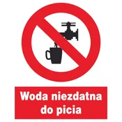 shumee Znak za prepoved varnosti in zdravja pri delu ZZO-7, nepitna voda