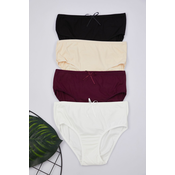 Trendyol Red-Multicolor 4 Pack Cotton Hipster Panties