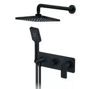 Uzidna baterija sa zidnim tušem 210x210mm i rucnim tušem 231605B ROSAN