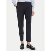 Weekend Max Mara Hlače iz tkanine Canon 2525136171 Mornarsko modra Slim Fit