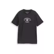 TOM TAILOR Majica  antracit / off-bela