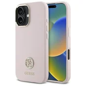 1 to 3 Silikonski Ovitek Guess Za Iphone 16 6.1 Logo S Strass Kristali
