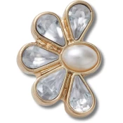 Crocs JIBBITZ HALF GEM FLORAL WITH PEARL, vložki za obutev, srebrna 10015199