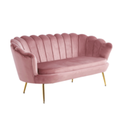 Luksuzen kavč, 2,5-sed, roza/zlata, Art-deco, NOBLIN