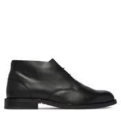 Tommy Hilfiger Gležnjarji Corporate Dressy Lth Lace Boot FM0FM05949 Črna