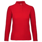 MAJICA DUGI RUKAVI POLO B&C ID.001 LSL/WOMEN 180G CRVENA S