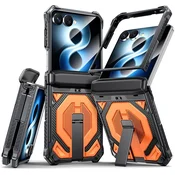 GS Ovitek Armor za Samsung Galaxy Z Flip 8 s stojalom in tečajem za MagSafe, oranžen