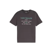 TOM TAILOR Majica turkizna / antracit / bela