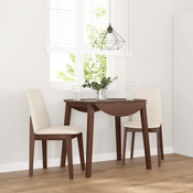 shumee vidaXL Jedilni stoli z blazinami 2 kosa Brown Solid Wood Rubber