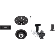 Blanco pribor MAT BLACK InFino set 1x3,5 (skodelica, InFino okrasna rozeta, C-prelivni prelivni set), z daljincem okrogel dvigalnik MAT BLACK