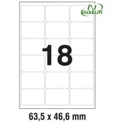 ETIKETE ILK  63,5X46,6MM ODLJEPLJIVE PK25L ZWECKFORM L6025REV-25