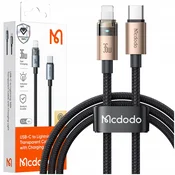 Mcdodo MCDODO USB-C KABEL ZA HITRO POLNJENJE ZA IPHONE LIGHTNING 36W 1M LED ZLAT