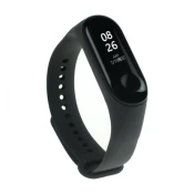 BStrap Silicone pašček za Xiaomi Mi Band 3/4, black (SXI006C01)