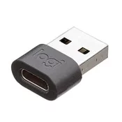Logitech 989-000982 adapter za spremembo spola kabla USB C USB A Grafit