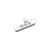 3x fiksni podaljšek s stikalom in USB A/USB C vtičnicami 3 m PS-370WS+USBA+USBC/3 E W-30001