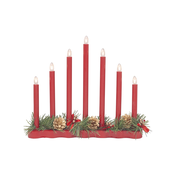 Markslöjd 704018 - LED Božićni svijećnjak HOL 7xE10/0,06W/230V crveni