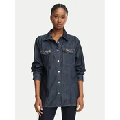 Liu Jo Jeans srajca UF6104 D0268 Mornarsko modra Slim Fit