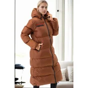 Z9756 DEWBERRY WOMENS PUFFER COAT-CAMEL