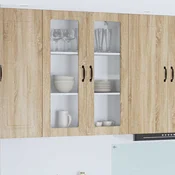 vidaXL Stenska kuhinjska omarica z vrati Sonoma hrast 80 x 31 x 100 cm