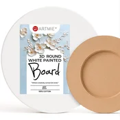 ARTMIE 3D okrogla tabla brez platna z belo prevleko | 60 cm