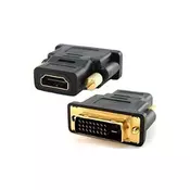 E-GREEN Adapter DVI-D Dual Link (M) - HDMI (F) crni