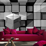 Foto tapeta - Rubiks cube in gray 200x140