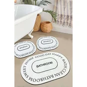 Lessentiel Maison Set prostirki za kupatilo Baindos, 3 Komada, Bela