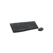 Logitech Tastatura MK370, Combo, Wireless, US, Miš, Crna
