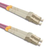 Qoltec optični patchcord LC/UPC - LC/UPC | večmodni | 50/125 | OM4 | dupleks | 1 m