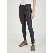 Dark gray womens leatherette pants ORSAY - Ladies