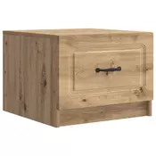 vidaXL Klubska miza Artisan hrast 49 x 50 x 37 cm Inženirski les