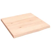 Vidaxl Stenska polica 40x40x2 cm neobdelana trdna hrastovina