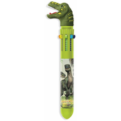 Kemijska olovka DinosArt - Dinosauri, s 10 boja, zelena