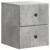 vidaXL vidaXL Stenski nočni omarici Betonsko siva 34,5 x 33 x 40 cm, (5000233559)