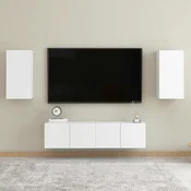 4-dijelni set TV ormarica bijeli od konstruiranog drva