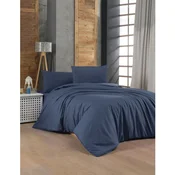 Tamno Plava Ranforce Super King Posteljina Set
