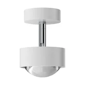 Top Light Puk Mini Turn LED spot leča prozorna 1fl bela mat - Dnevna soba/jedilnica - Dizajn - bela mat, krom, prozorna - Kovina