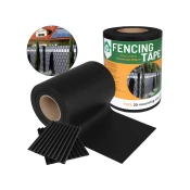 sarcia.eu Ograjevalni trak, senčni trak, zaščita za panelno ograjo UV 19 cm x 35 m - 450 g/m2 + 20 pritrdilnih sponk Črna
