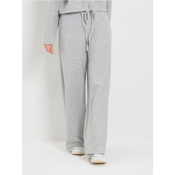 Sinsay - Wide leg pantalone od mekane trikotaže sa mješavinom viskoze soft touch - svetlo siva