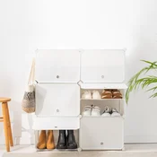 InnovaGoods Prenosna modularna omarica za čevlje InnovaGoods White - 36 parov