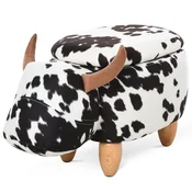Homestar Žival tabure z shranjevalnim prostorom 62x35x36 cm črno bela